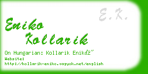 eniko kollarik business card